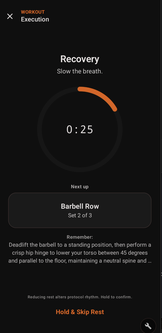 Pact rest timer between sets